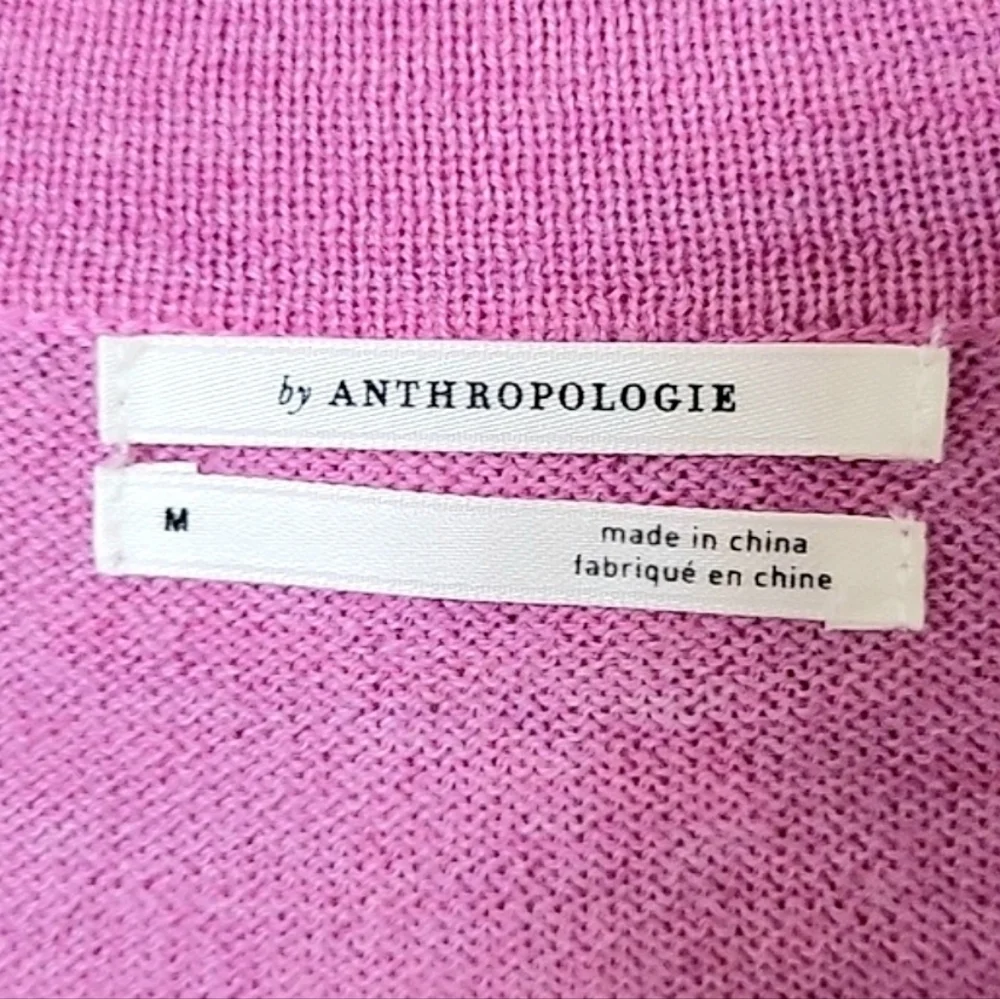 By Anthropologie Merino Wool Oversized Relaxed Slouchy V-Neck Sweater - Size M - Picture 5 of 7